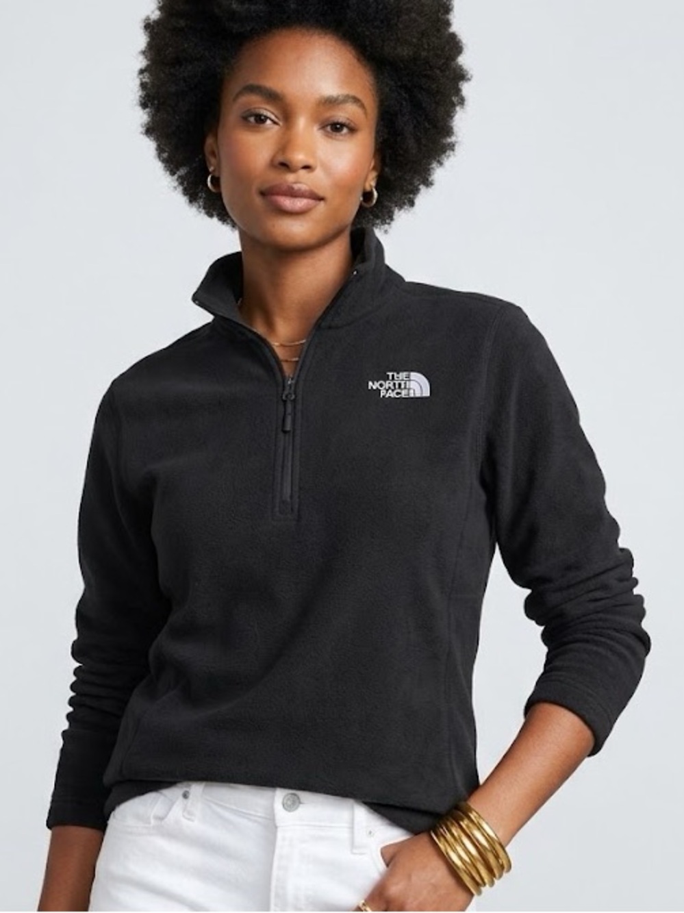 The North Face Quarter Zip Fleece Black Medium